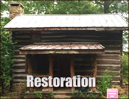 Historic Log Cabin Restoration  Halifax, North Carolina